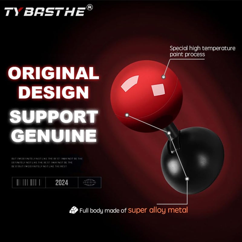 Tybasthe Push Start Joystick, Metal Car Joystick Starter Engine Stop Button Cover, Cool Car Accessories Interior Decorations Red - Image 2